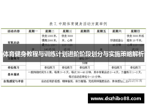 体育健身教程与训练计划进阶阶段划分与实施策略解析